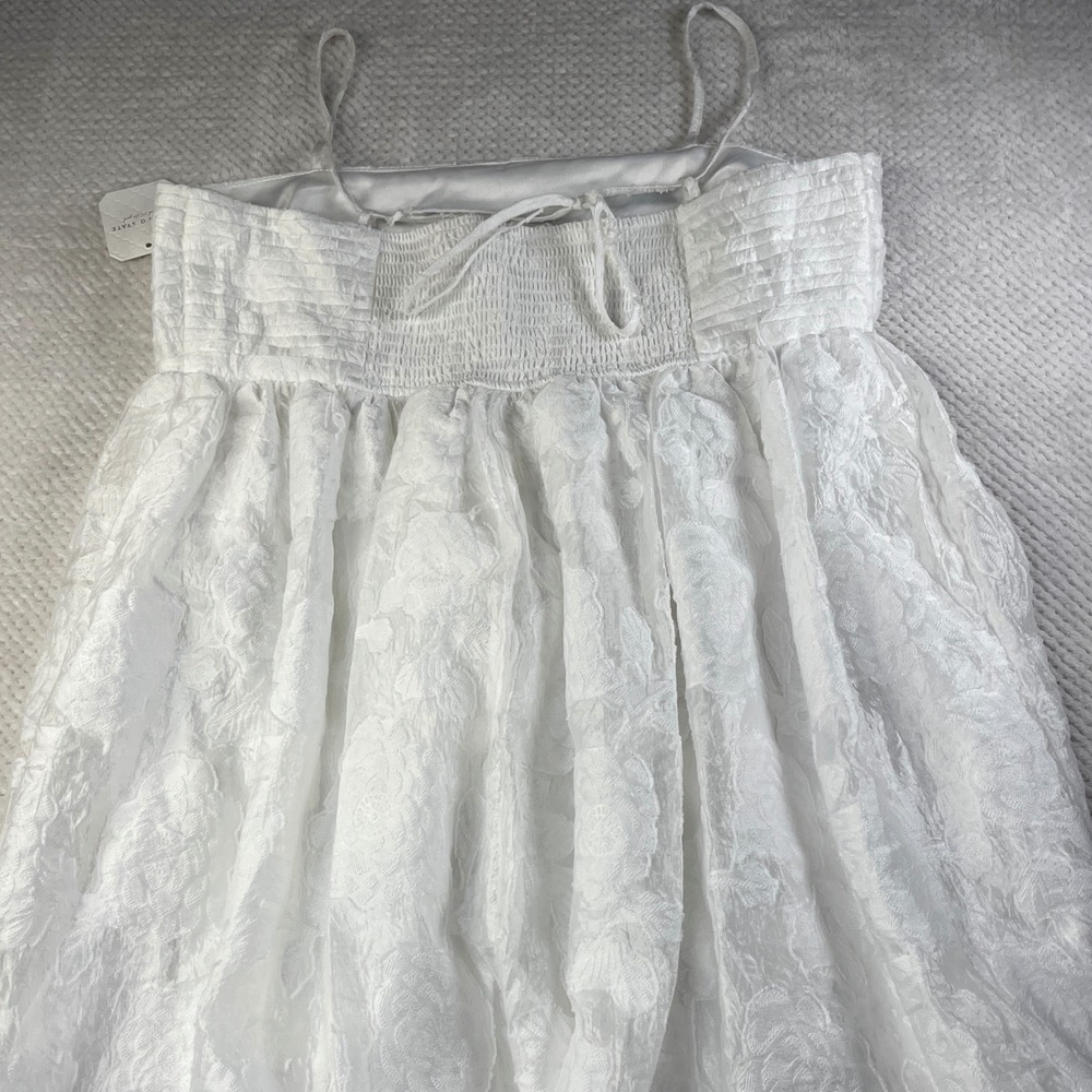 Altar'd State Juno Jacquard Mini Dress White Floral Smocked XL JUNOJAC-AS - Picture 3 of 12